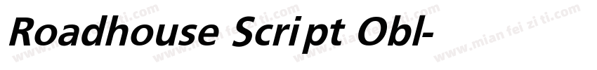 Roadhouse Script Obl字体转换